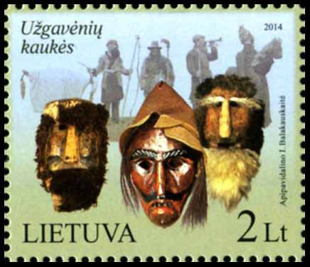 Pašto ženklą papuoš lietuviškos Užgavėnių kaukės