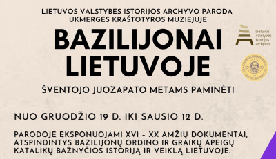 Muziejuje bus pristatyta bazilijonų Lietuvoje istorija