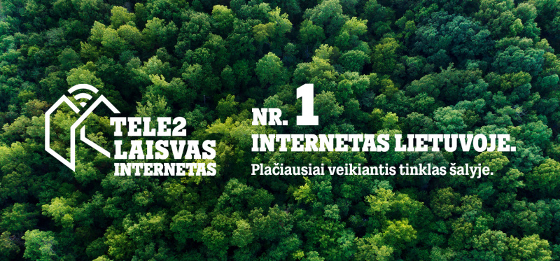 Nr. 1 internetas Lietuvoje: „Tele2 Laisvo interneto“ sutartį sudarykite vos 6 mėn. laikotarpiui!