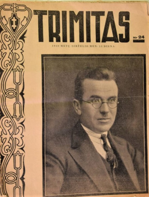 Nuotraukos Ukmergės kraštotyros muziejaus 1.	Laikraštis-žurnalas „TRIMITAS“, Nr.24, 1940 m., UkKM R 7902
