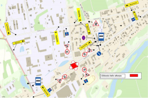 Nuo pirmadienio, lapkričio 15 d., 9 val. uždarytas eismas Kauno ir Žiedo gatvių sankryžoje Ukmergės mieste
