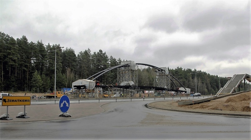 Viaduko plieninės konstrukcijos pagamintos Lenkijoje. Gedimino Nemunaičio nuotr.