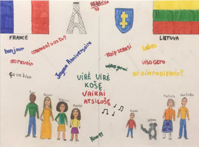 Šio piešinio autorė – 10-metė  Rebecca Tabula, gyvenanti Prancūzijoje, lanko Evry miesto Šventosios Matildos mokyklą.