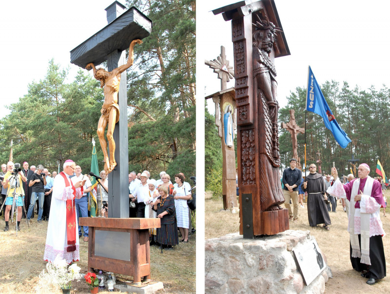 Pašventinti paminklai vyskupui Vincentui Borisevičiui ir arkivyskupui Julijonui Steponavičiui.  Gedimino Nemunaičio nuotr.