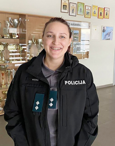 Policijos pareigūnų gretas papildė nauja darbuotoja – Sonata Kidikė.