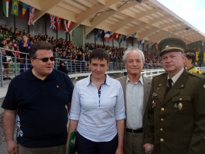 Romas Petras Šaulys (antras iš dešinės) su N. Savčenko.