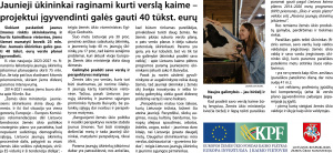 Jaunieji ūkininkai raginami kurti verslą kaime – projektui įgyvendinti galės gauti 40 tūkst. eurų.