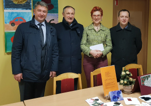 Iš kairės: V. Petronis, J. Grybauskas,  A. Girnienė ir A. Lyška.