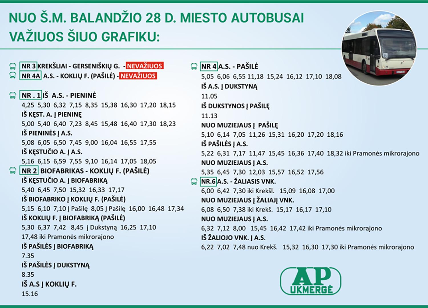 Autobusai vėl kursuos /