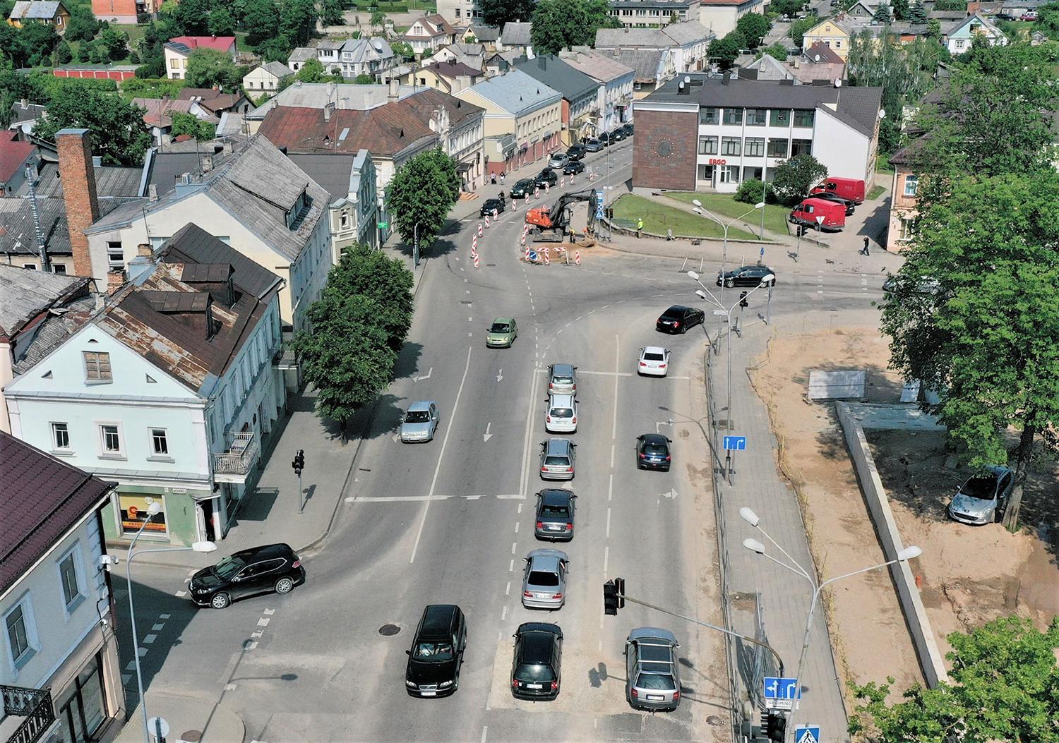 Centrinėse sankryžose prasidės remonto darbai / Miesto centre vyks remonto darbai.  Dainiaus Vyto nuotr.