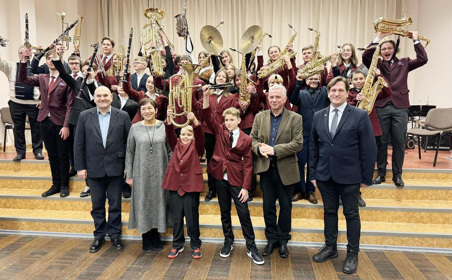 Dainų šventei ruošiasi ir pučiamųjų instrumentų orkestras