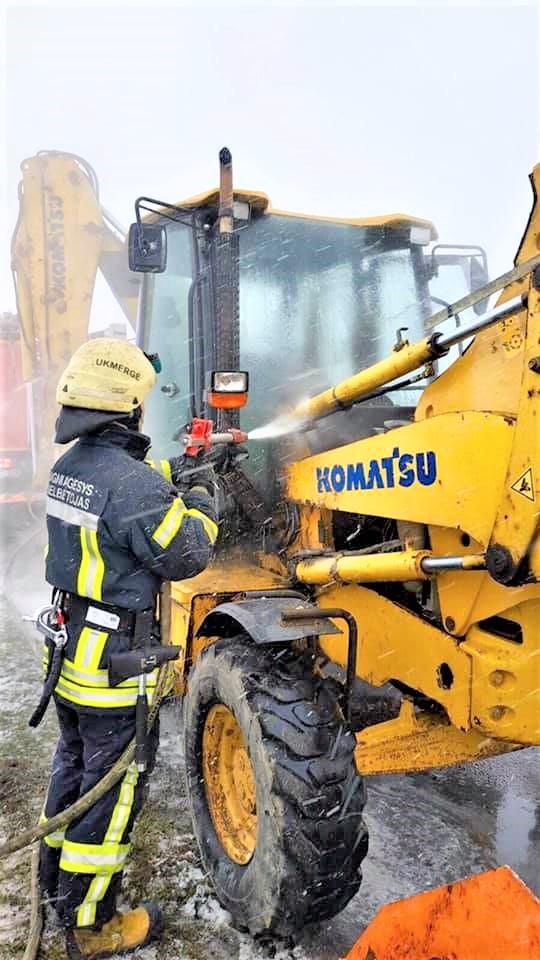 Degė traktorius / Ukmergės PGT nuotr.