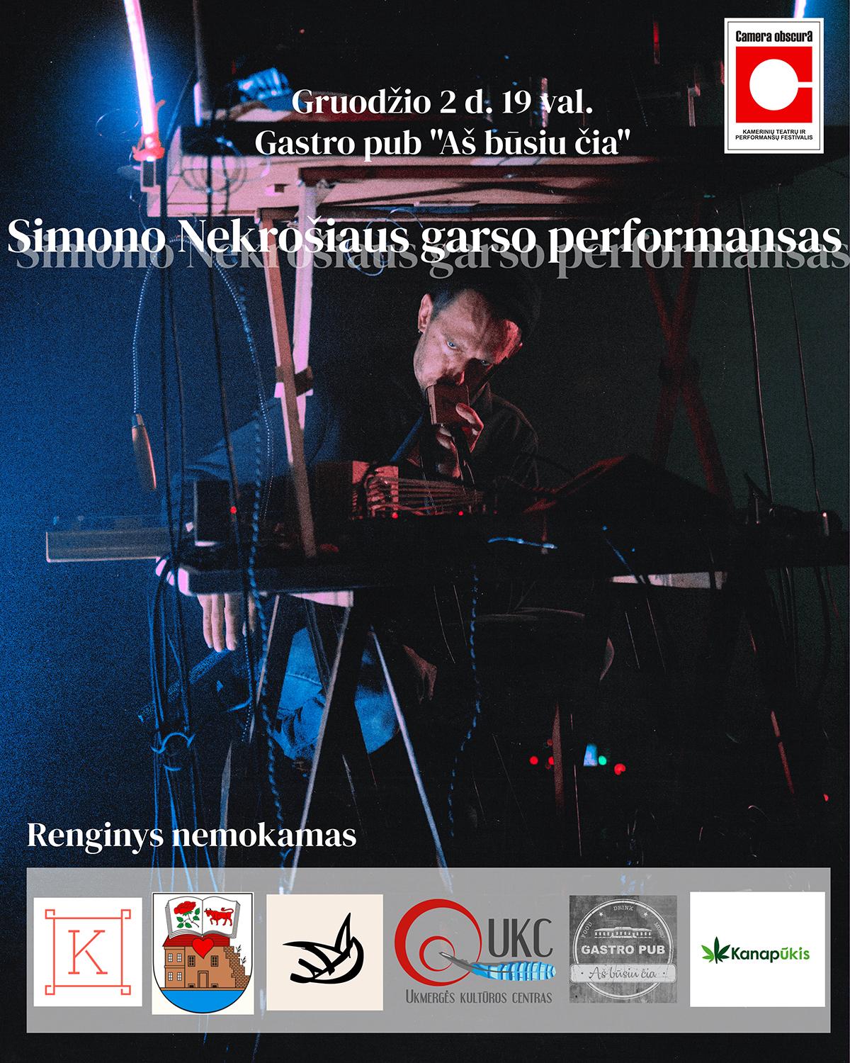 Festivalį užbaigs garso performansu /