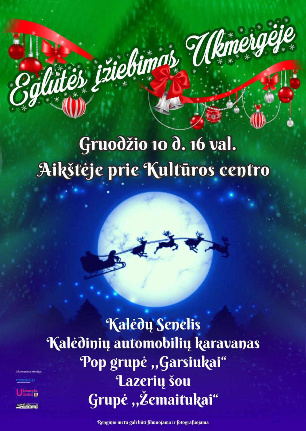 Gruodžio 10-ąją – eglutės įžiebimas /