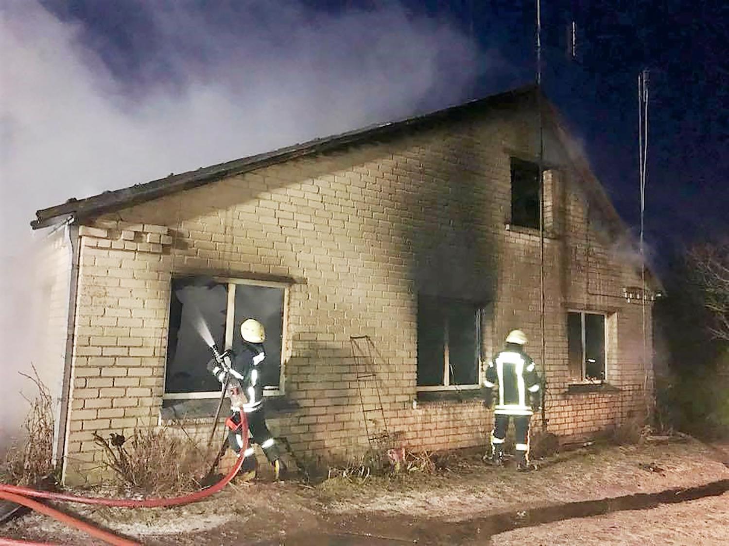 Iš miegų pažadino gaisras / Ukmergės PGT nuotr.