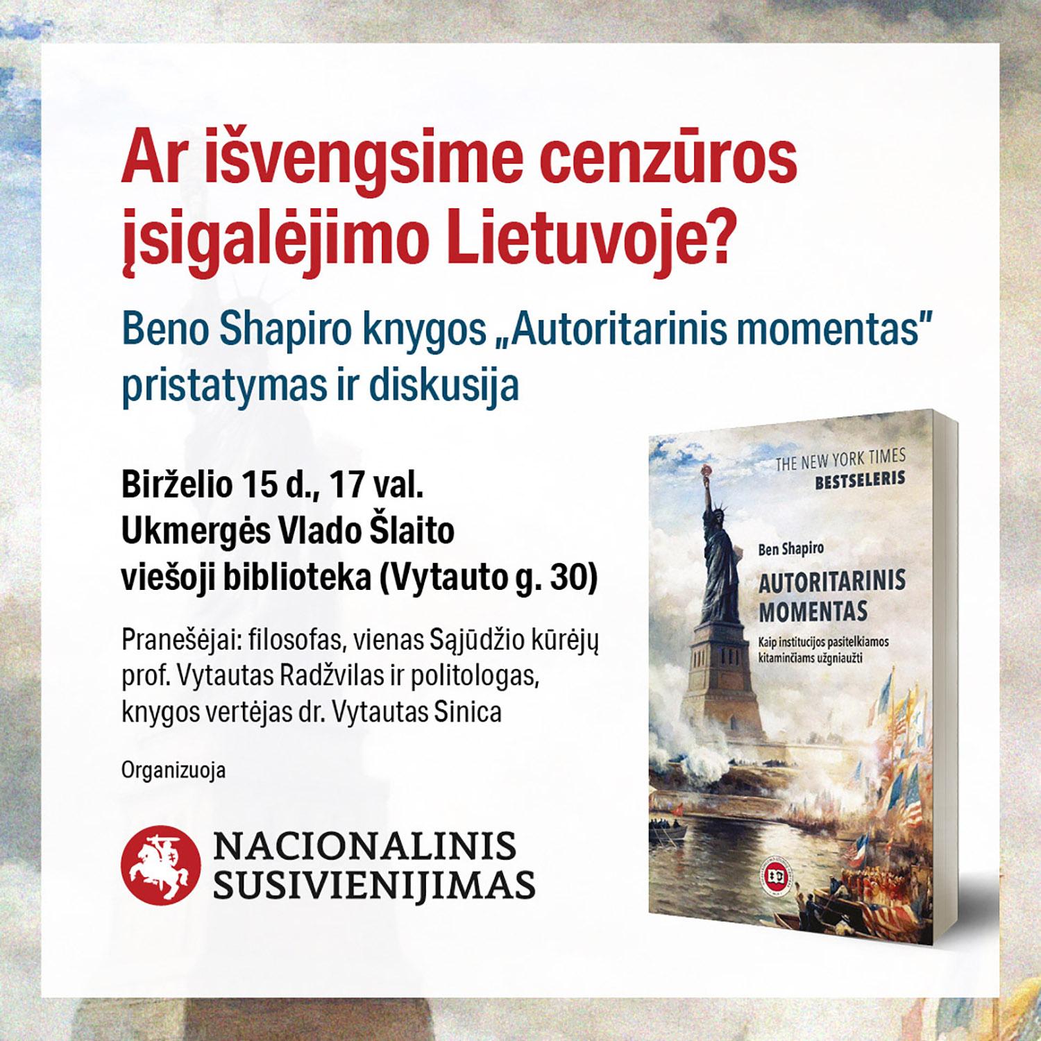 Knygos pristatymas ir diskusija /