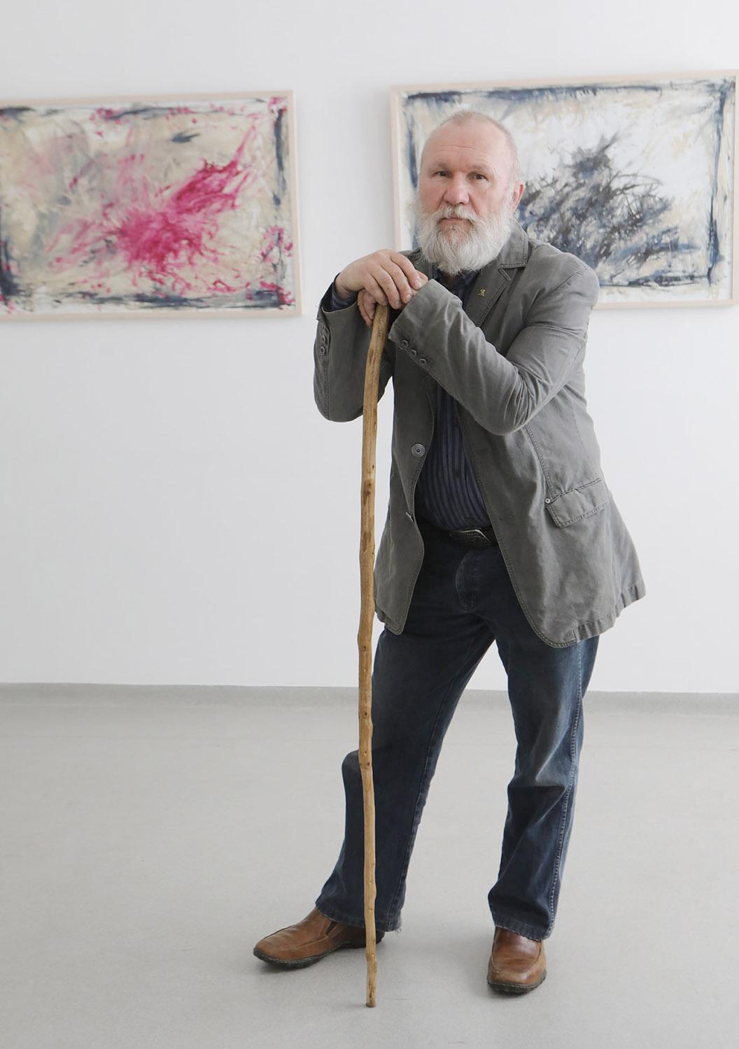 Kultūros centre – Arūno Kulikausko paroda / Arūnas Kulikauskas parodos „Paskutinė“ atidaryme.  Dainiaus Vyto nuotr.