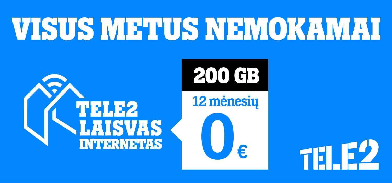 Laikui namuose – išskirtiniai pasiūlymai su „Tele2 Laisvu internetu“ /