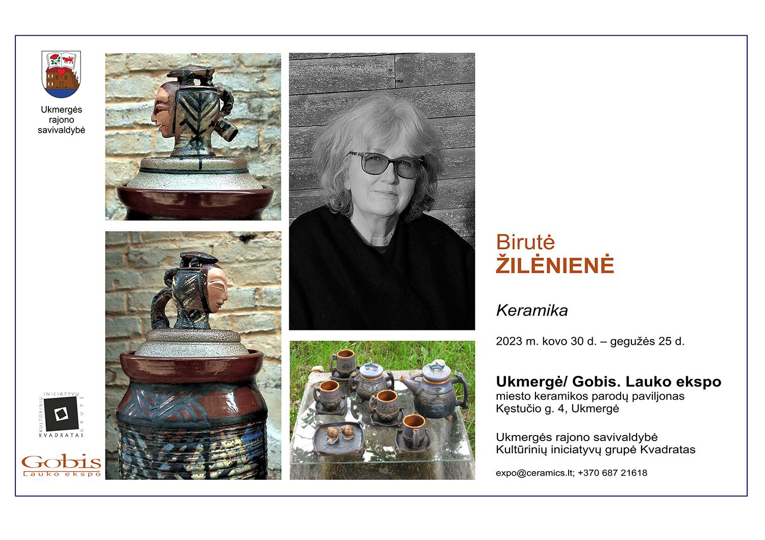 Lauko parodų paviljone – Birutės Žilėnienės keramika /