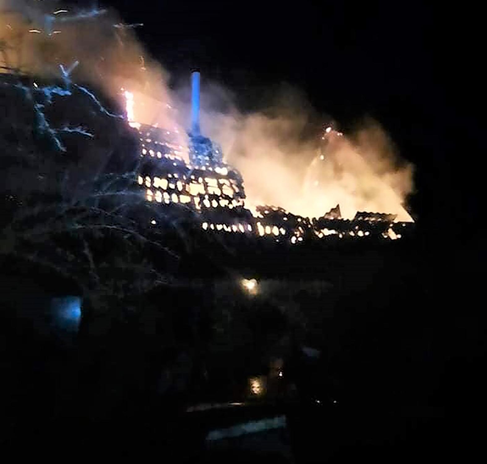 Liepsnojo ūkinis pastatas / Ukmergės PGT nuotr.