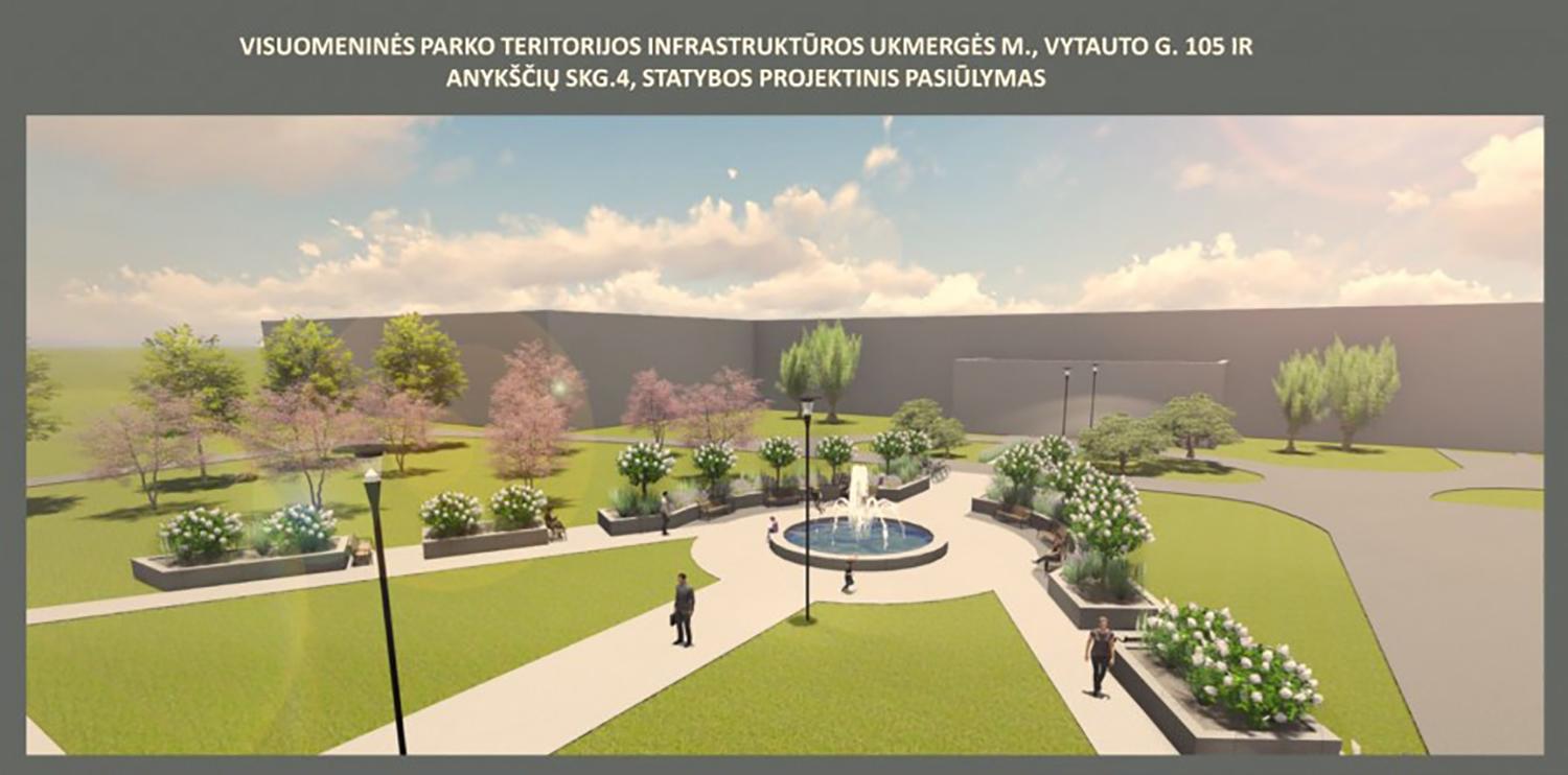 Ligoninės pašonėje kuriamas šiuolaikiškas parkas /