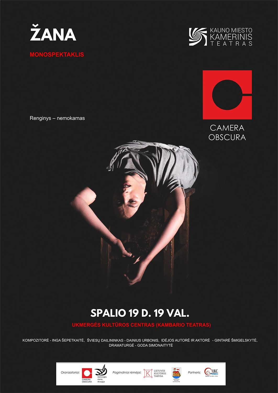 Monospektaklis „Žana“ – psichologinis jaunos merginos portretas /