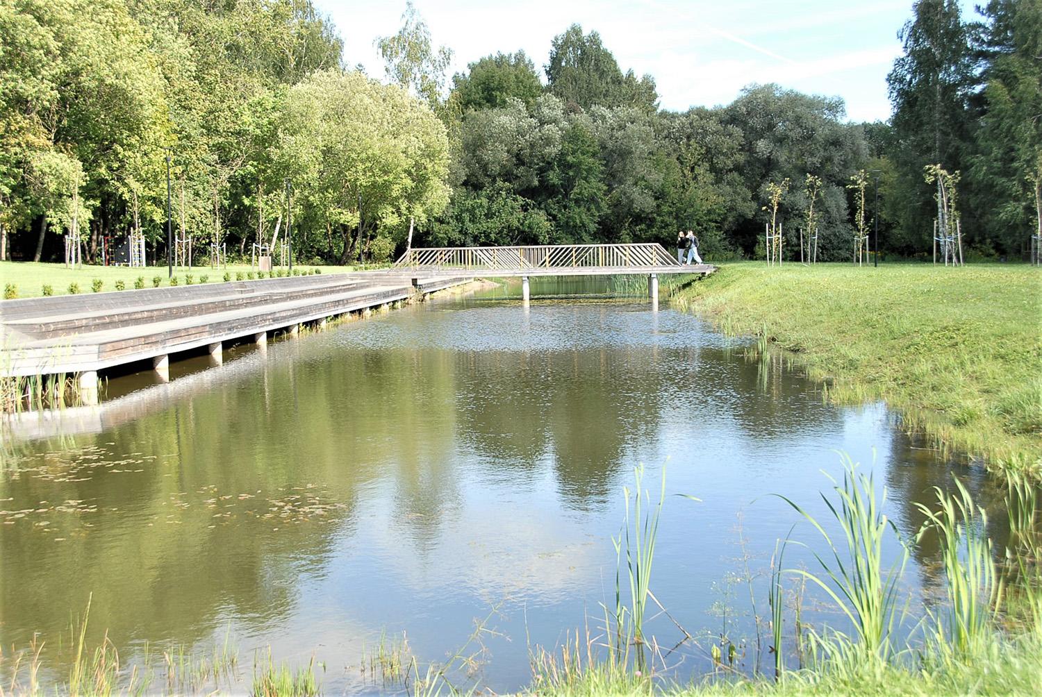 Nerimą sukėlė nugaišusios žuvys / Šiame tvenkinyje ukmergiškiai pastebėjo nugaišusias lydekas.