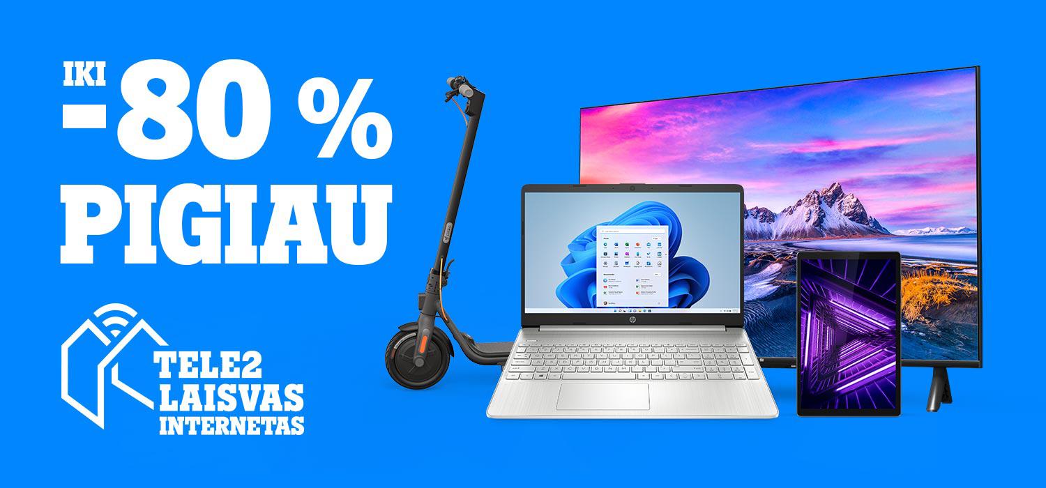 Pasinaudokite išskirtiniais „Tele2“ pasiūlymais: išmanūs daiktai iki 80 proc. pigiau /