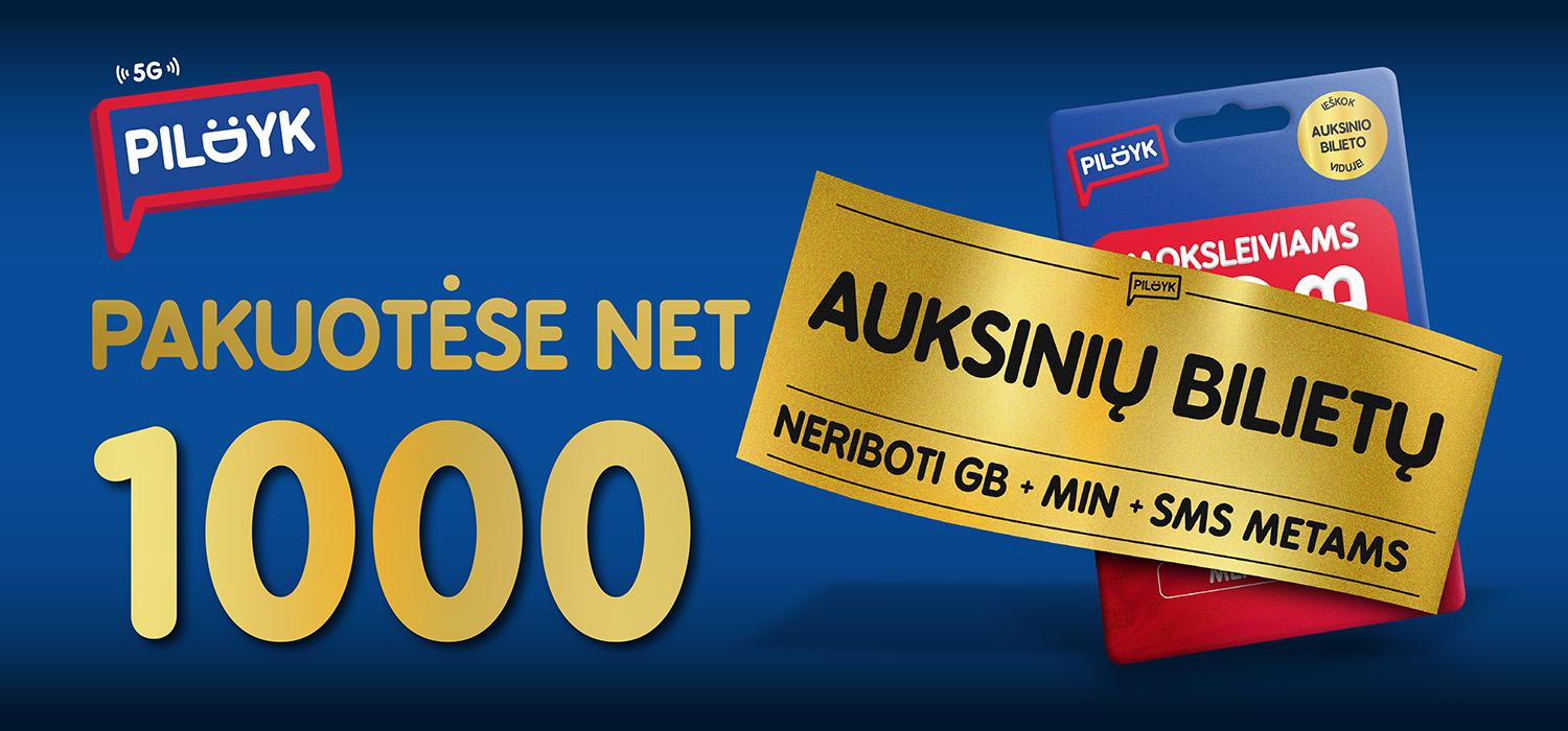 Perkant „Pildyk“ SIM kortelę – galimybė rasti vieną iš 1 000 auksinių bilietų: nemokami neriboti skambučiai