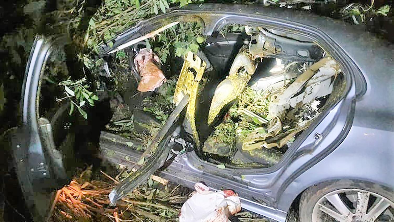 Po susidūrimo su briedžiu – sunkios traumos / Ukmergės PGT nuotr.