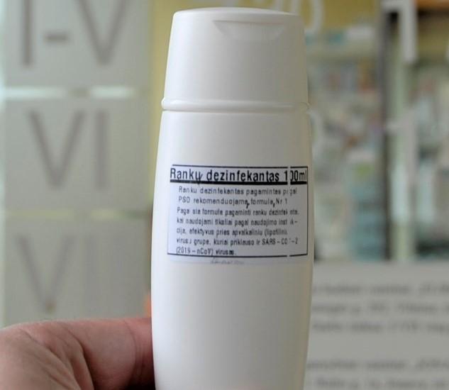 Ribos parduodamus dezinfekcinio skysčio ir apsaugos priemonių kiekius /