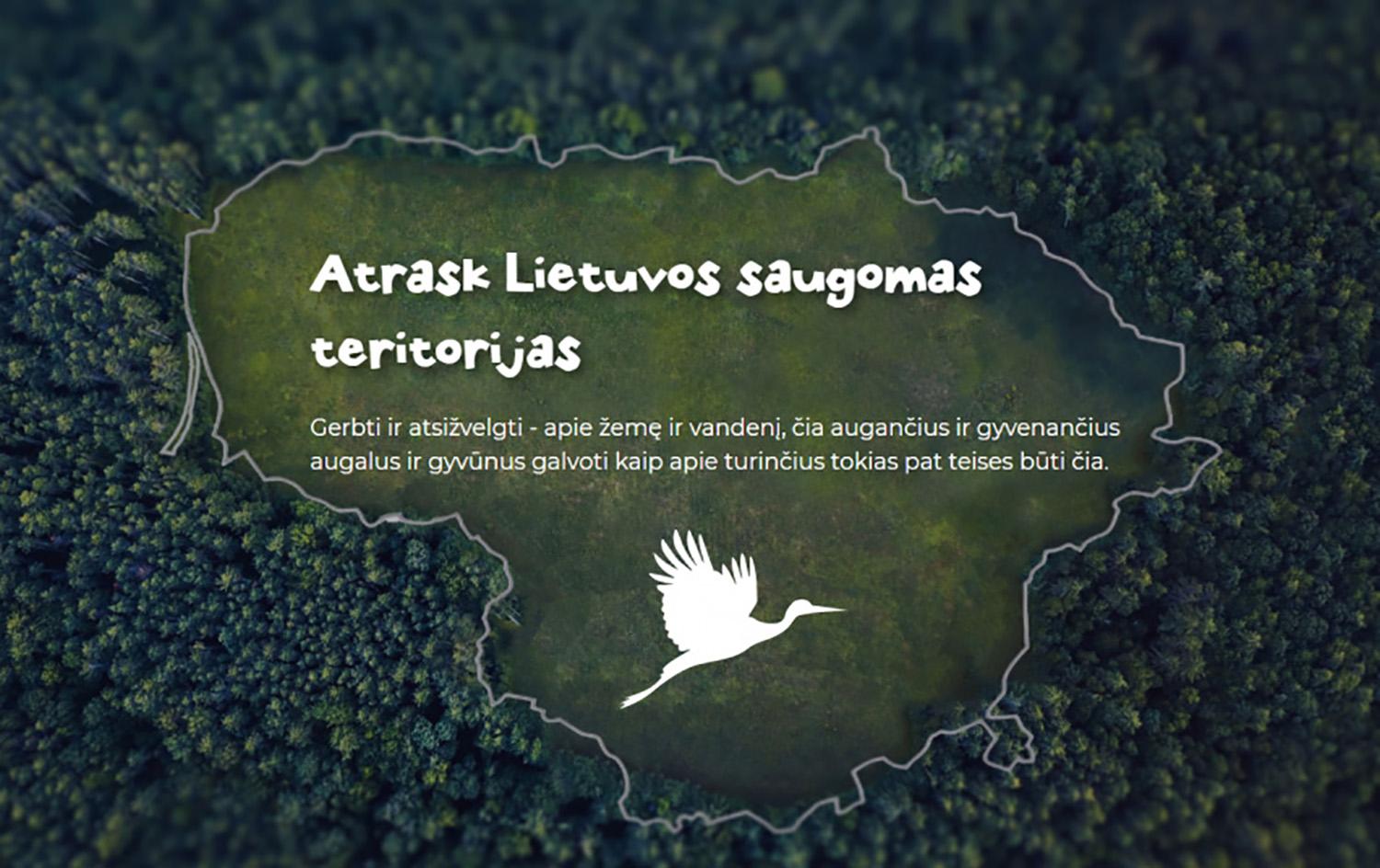 Sudarytame žemėlapyje –saugomos teritorijos /
