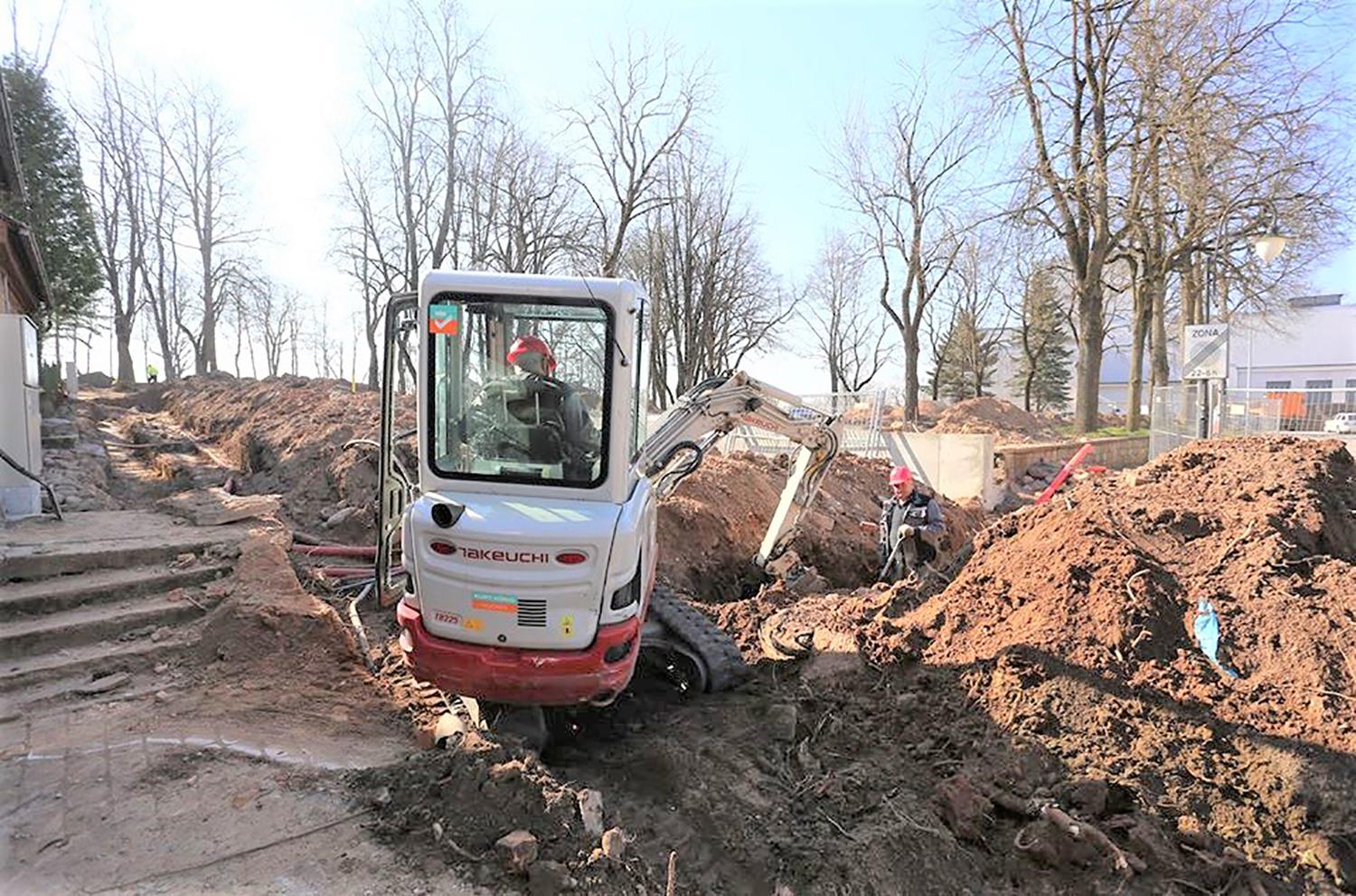 Suplanuoti darbai miesto centre sėkmingai įgyvendinami / Miesto centre vyksta darbai.Dainiaus Vyto nuotr.