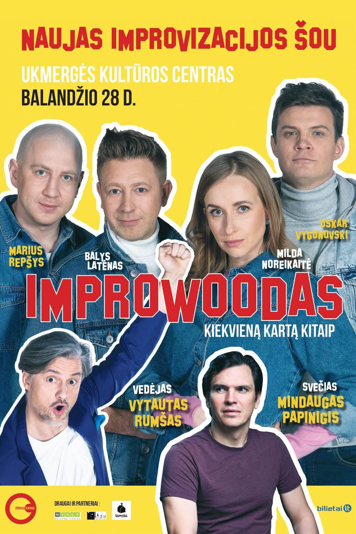 Susitikime naujame improvizacijos šou „IMPROWOODAS“ /