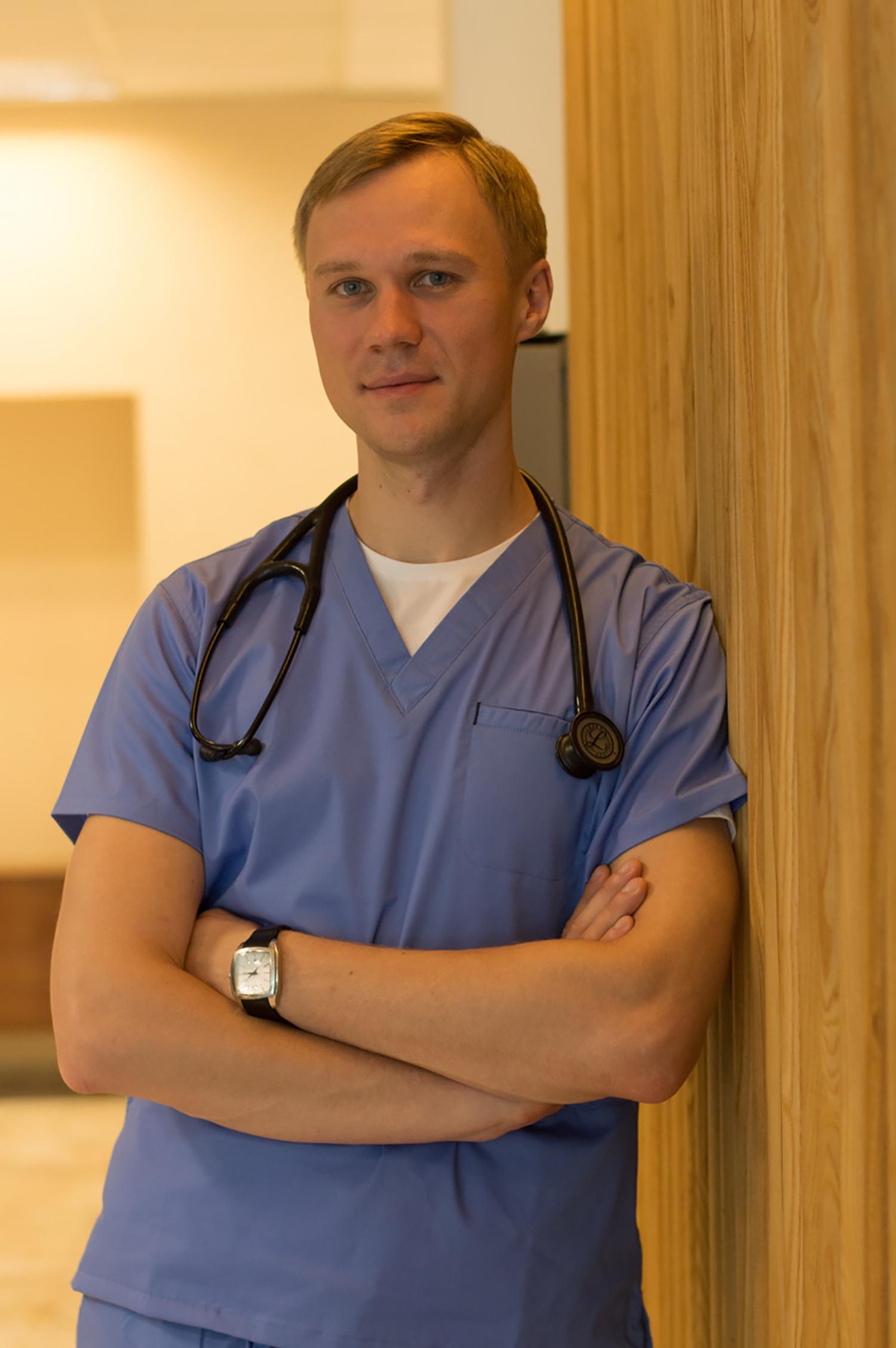 Ukmergės ligoninės chirurgas Nikas Samuolis: man karantinas prasidėjo saviizoliacija / Ukmergės ligoninės chirurgas Nikas Samuolis.  Asmeninio archyvo nuotr.