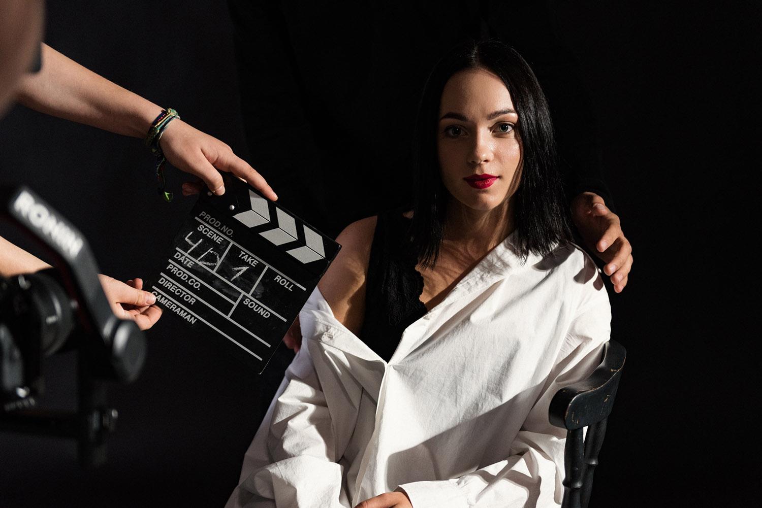 Ukmergiškiai įgyvendino siekį – sukūrė dainą ir klipą / Jurgitos Satkūnaitės nuotr. Odilija klipo filmavimo metu.