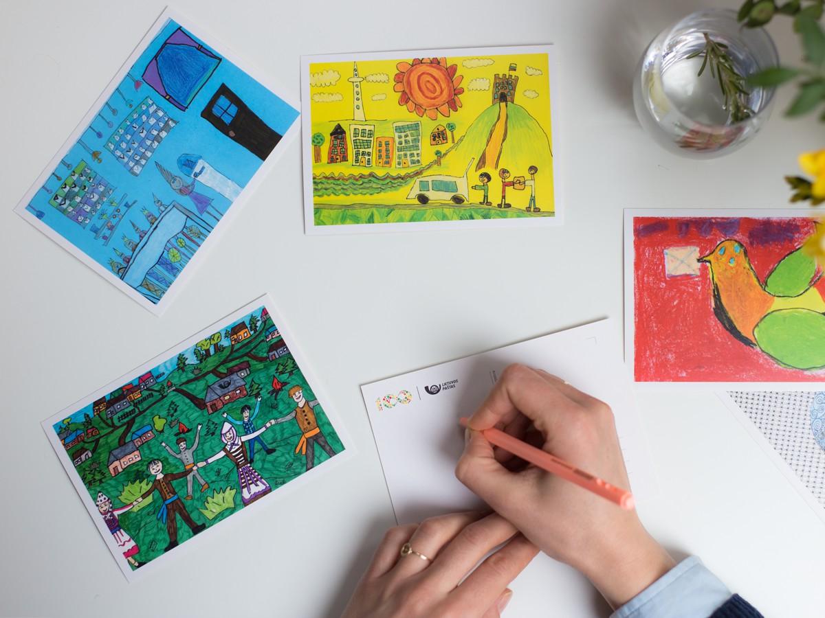 Valstybės jubiliejui – vaikų kurti atvirlaiškiai /