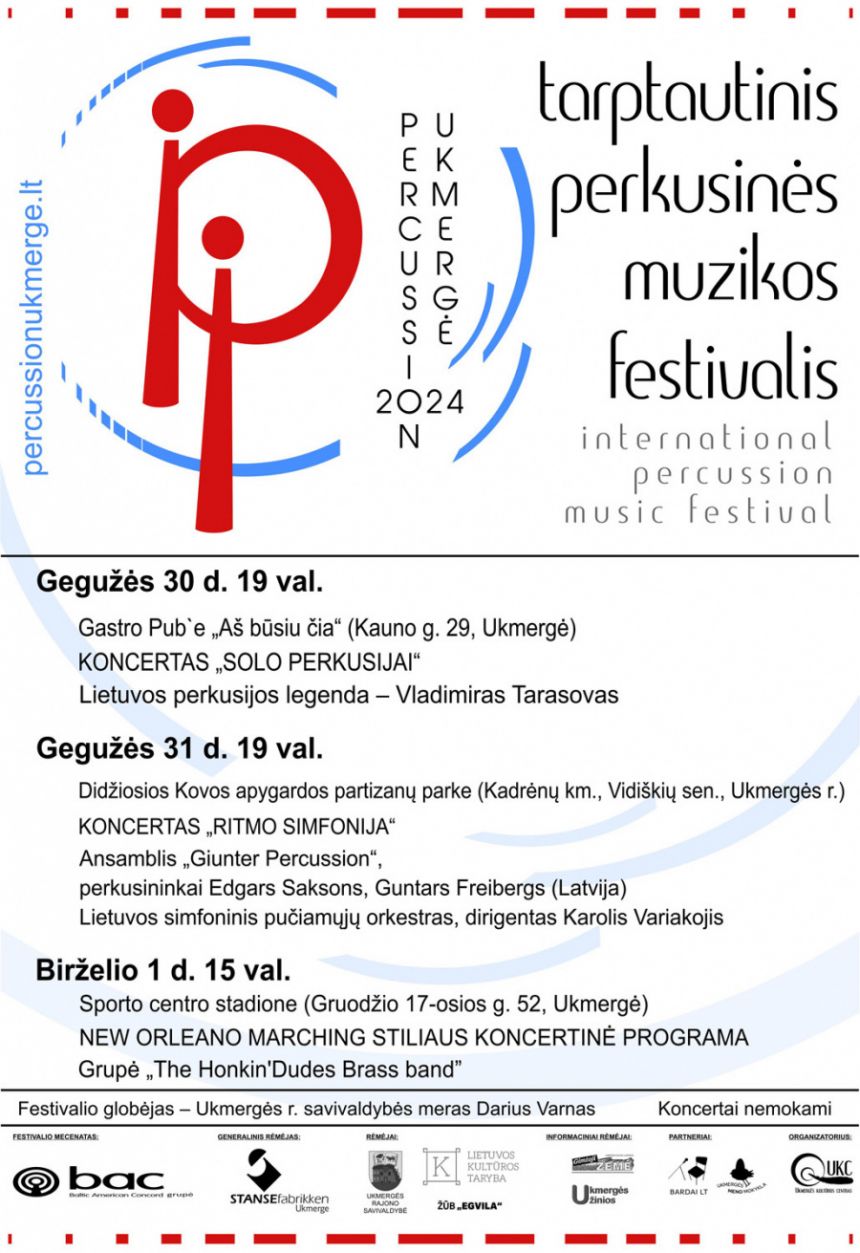 Perkusijų skambesiu pasitiksime vasarą