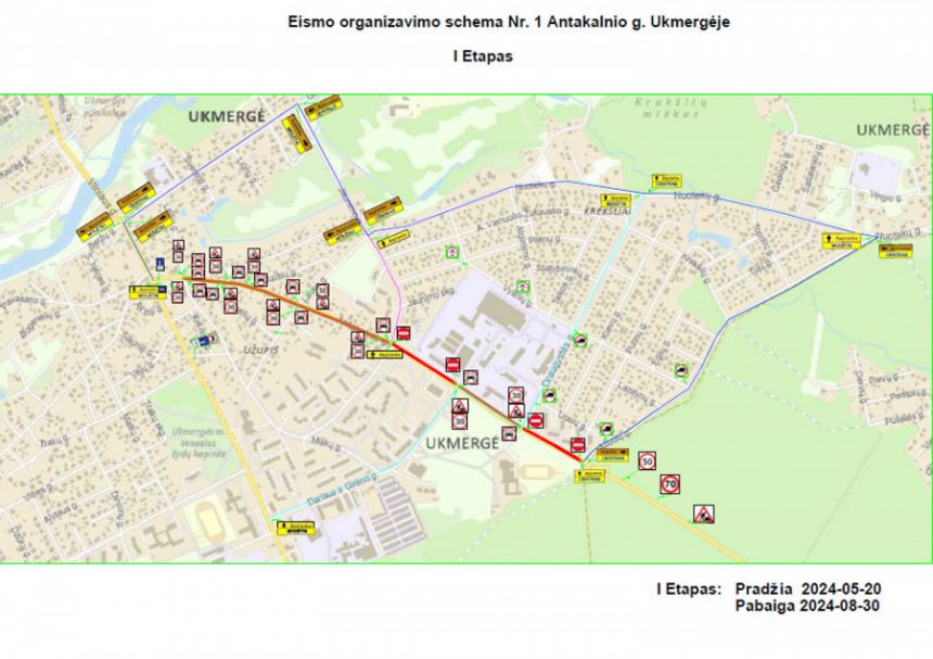 Dėl transporto eismo ribojimo Antakalnio gatvėje