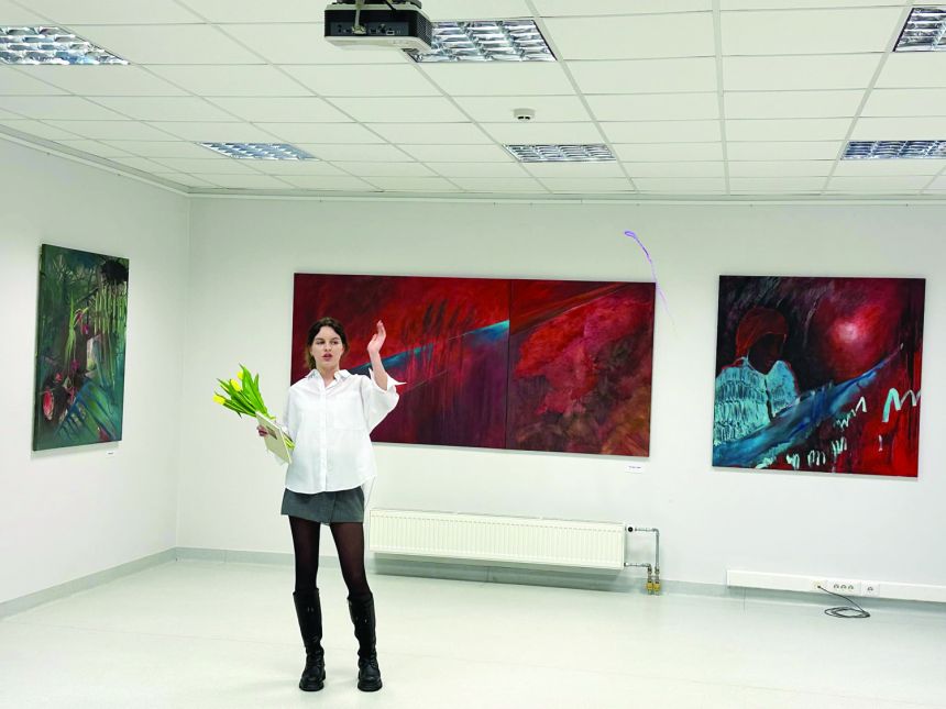 Mokyklos galerijoje – paroda „Tarp upės ir upelio“