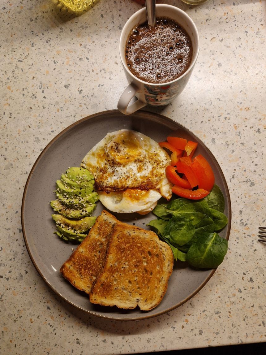 Kepti kiaušiniai pusryčiams