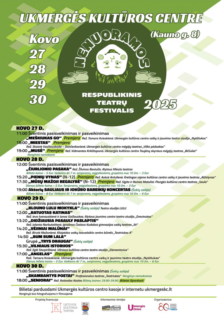 Vyks teatrų festivalis „Nenuoramos“