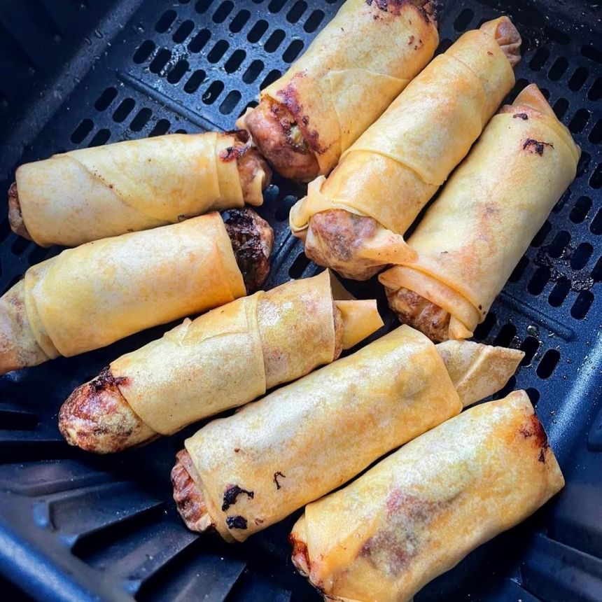 Spring rolls suktinukai su vištiena, karšto oro gruzdintuvėje