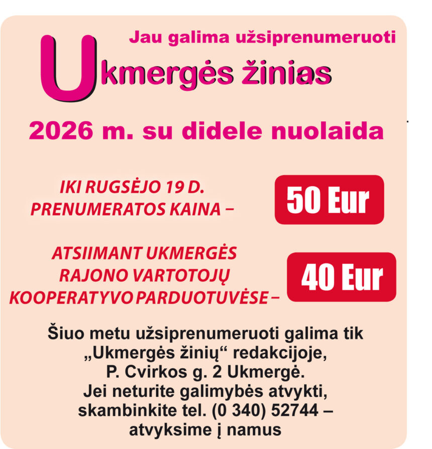 Jau galima užsiprenumeruoti