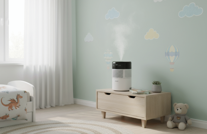 Oro drėkintuvai vaikų kambariui: ar jie tikrai naudingi mažiesiems?
