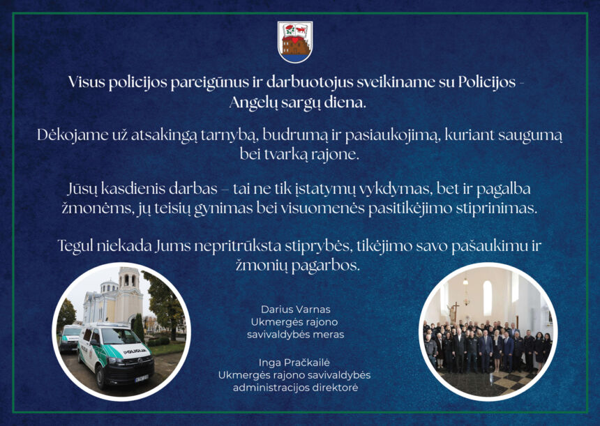 Rajono vadovų sveikinimas Policijos dienos proga