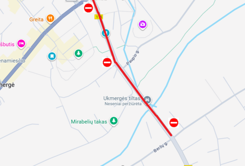 Bus visiškai uždarytas eismas pagrindiniu miesto tiltu