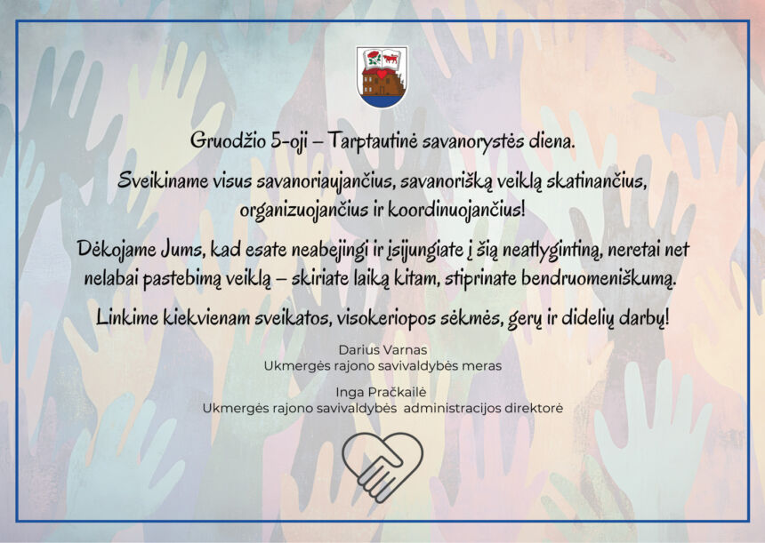 Rajono vadovų sveikinimas