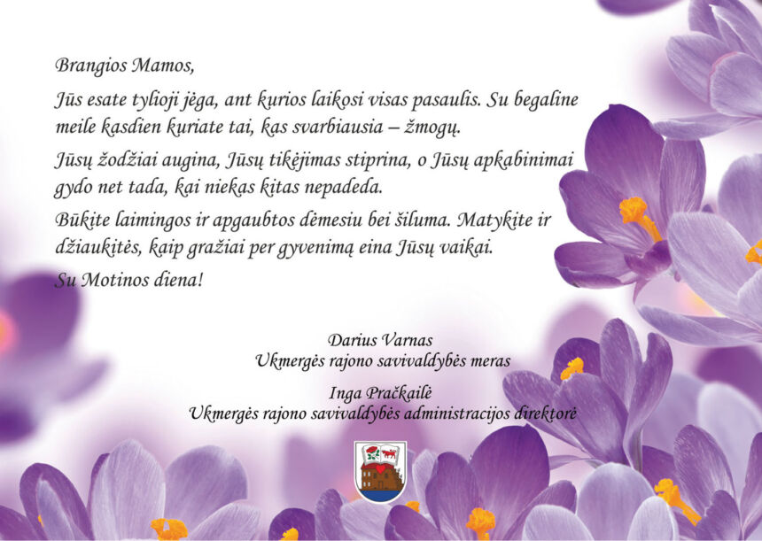 Rajono vadovų sveikinimas