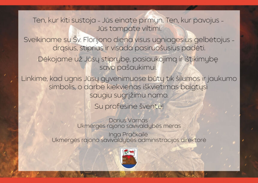 Rajono vadovų sveikinimas